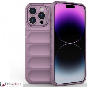 Magic Shield guminis dėklas su kameros apsauga - violetinis (Apple Iphone 15 Pro Max)